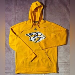 Adidas Nashville Predators Climawarm Team Pullover Jersey Hoodie Mens Medium NHL